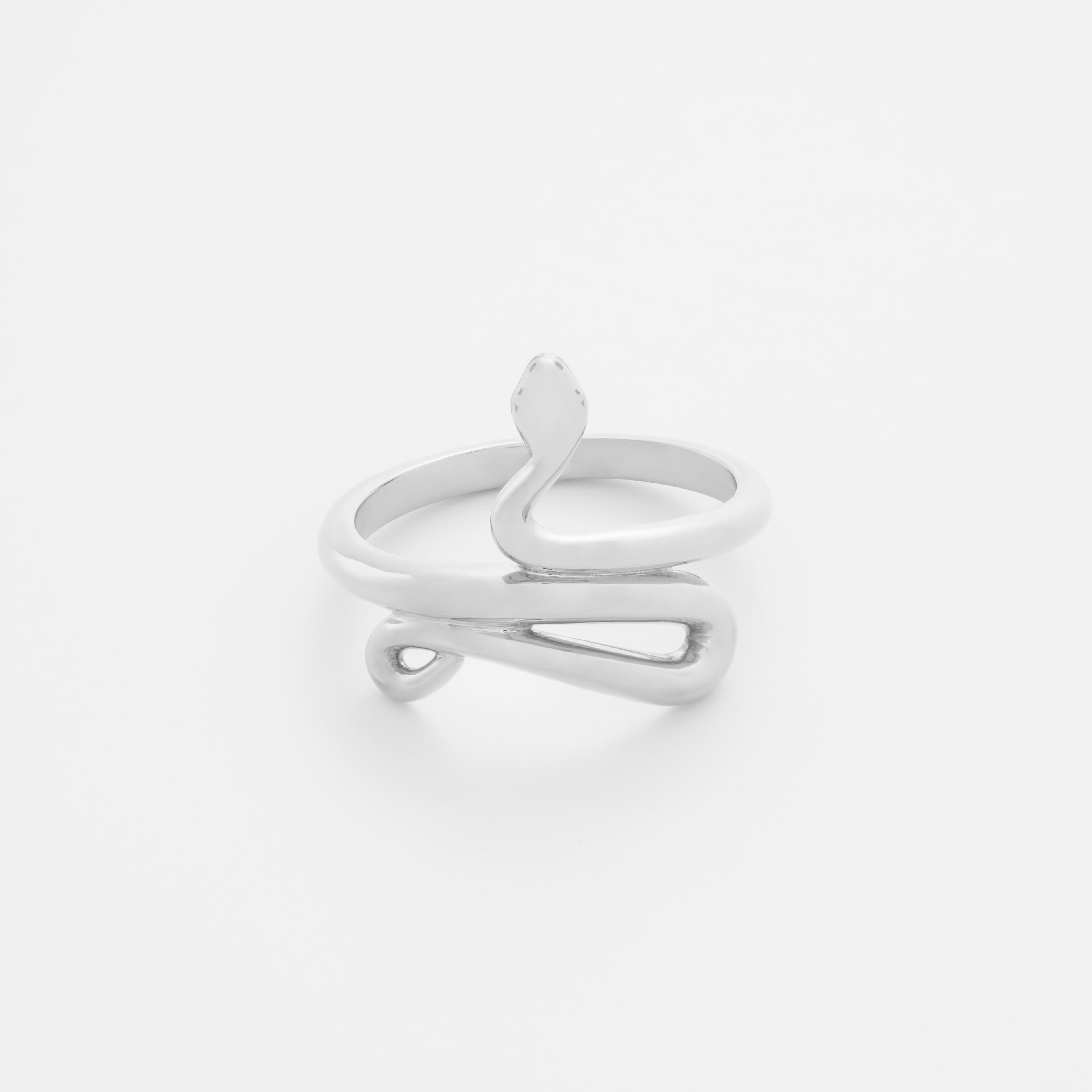 Shop Silver Rings 7879 Snake Ring