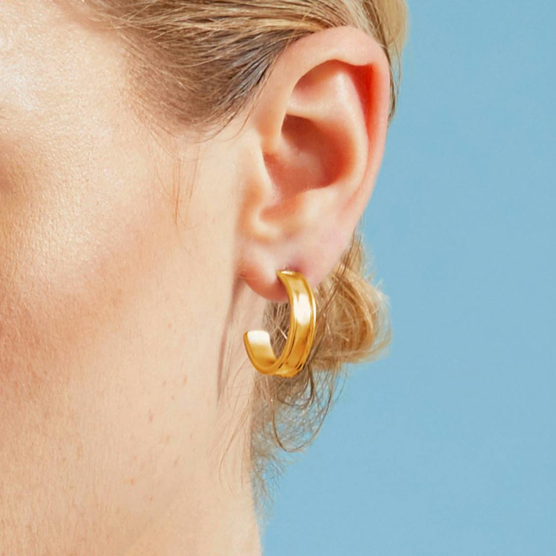 Shop Gold Earrings Liquid Metal Hoop Earrings