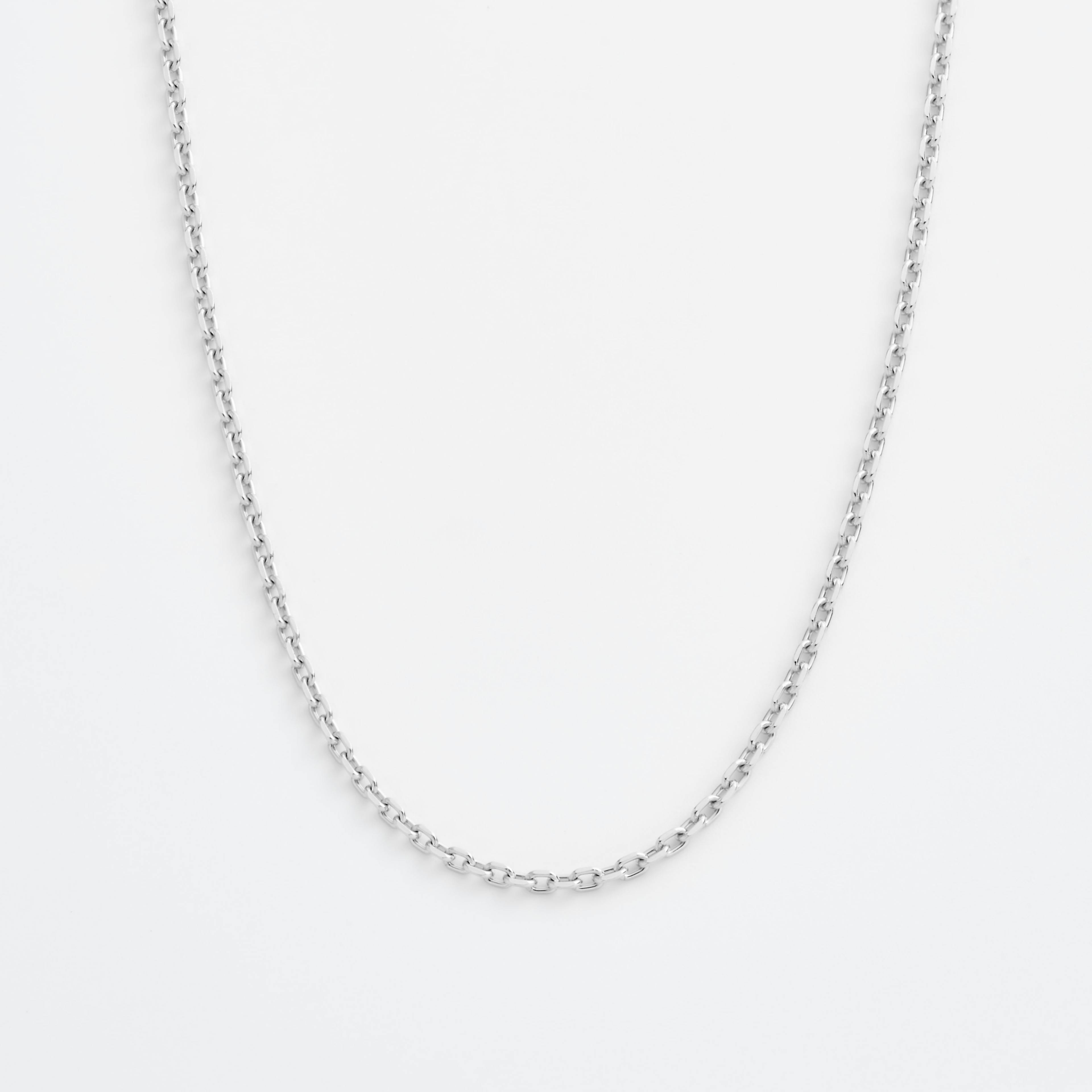 Shop Platinum Necklace Chains Wide Diamond Cut Cable Chain Necklace