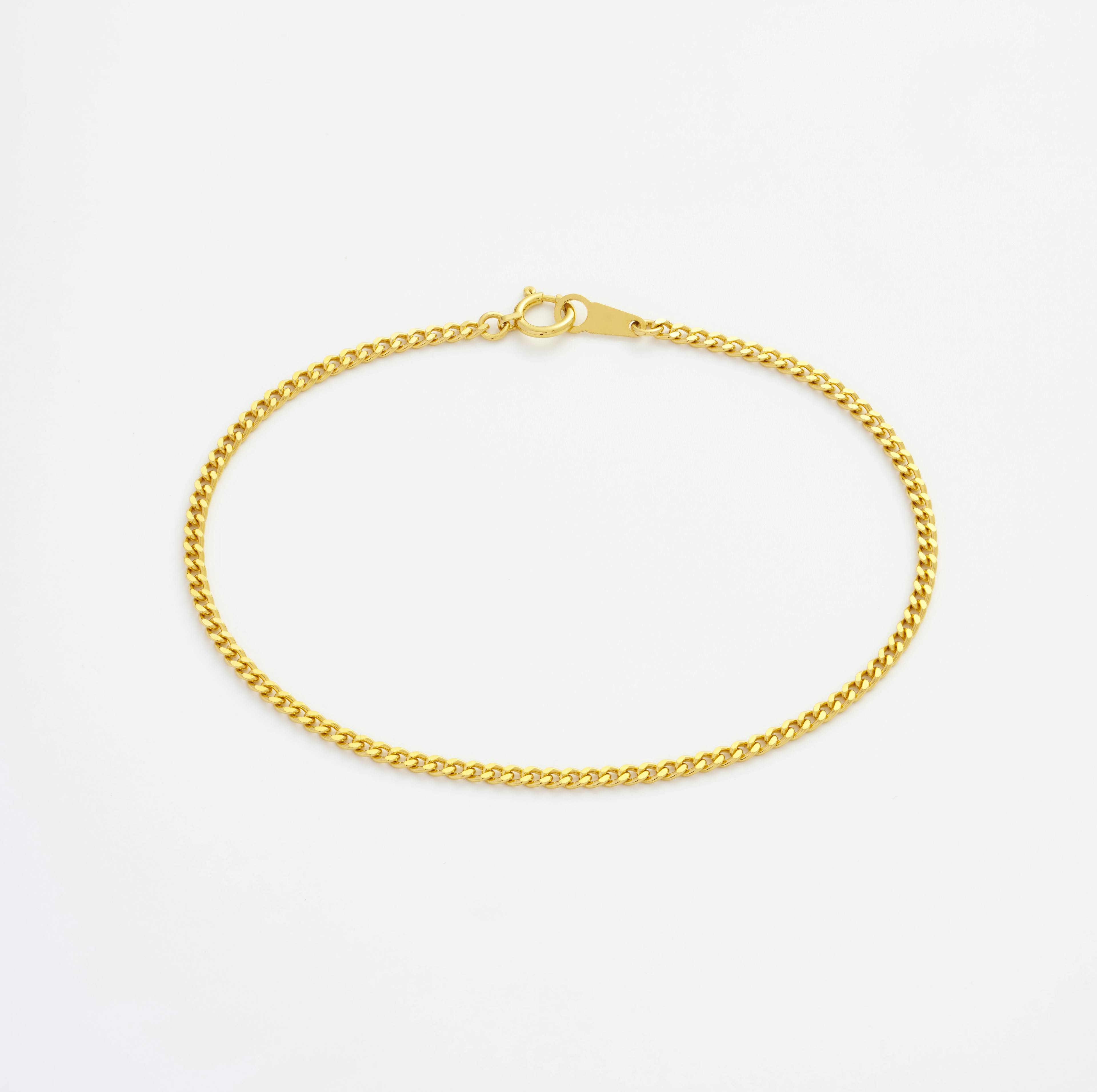 Shop gold Bracelets Diamond Cut Curb Chain Bracelet