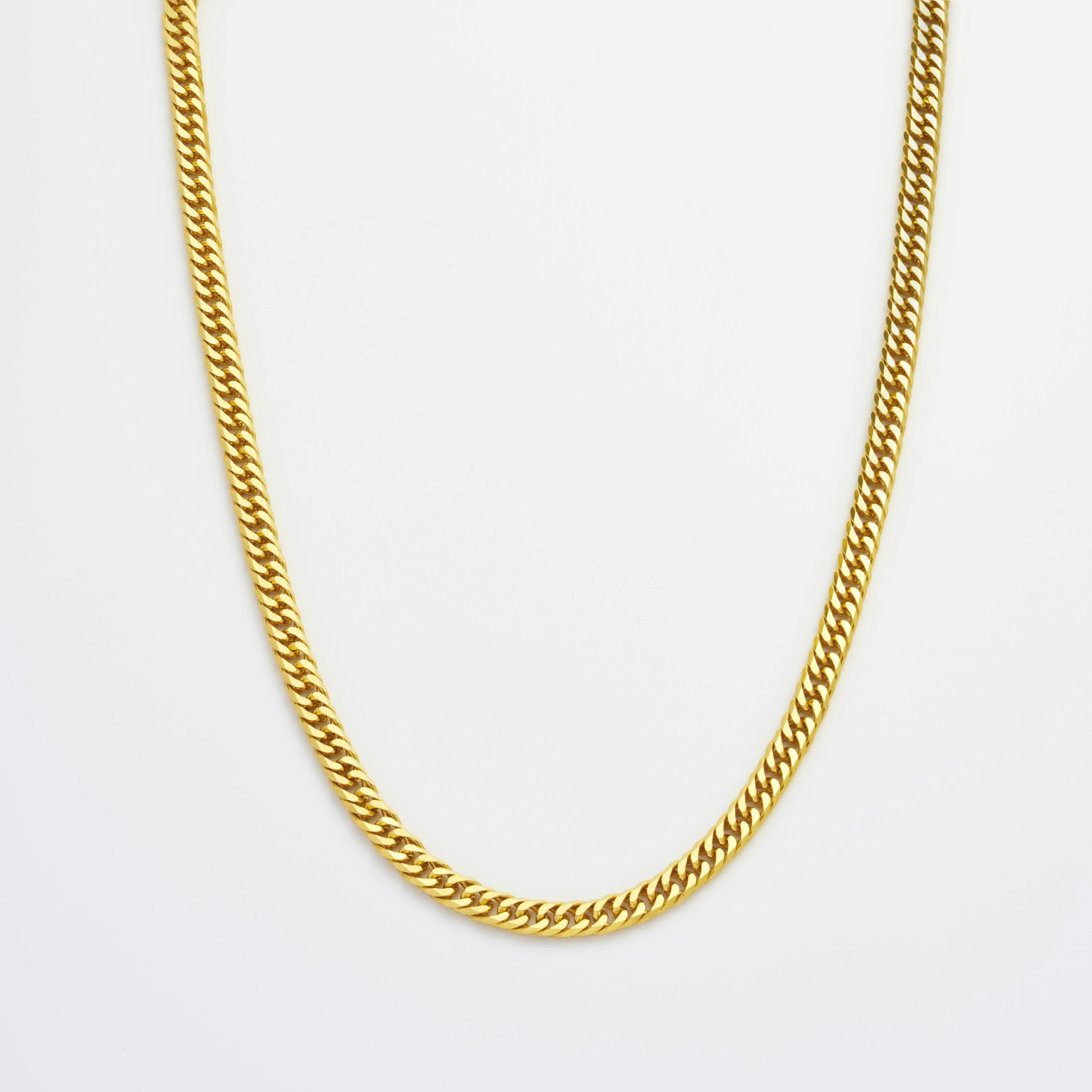 Shop gold Necklaces Diamond Cut Double Curb Chain Necklace