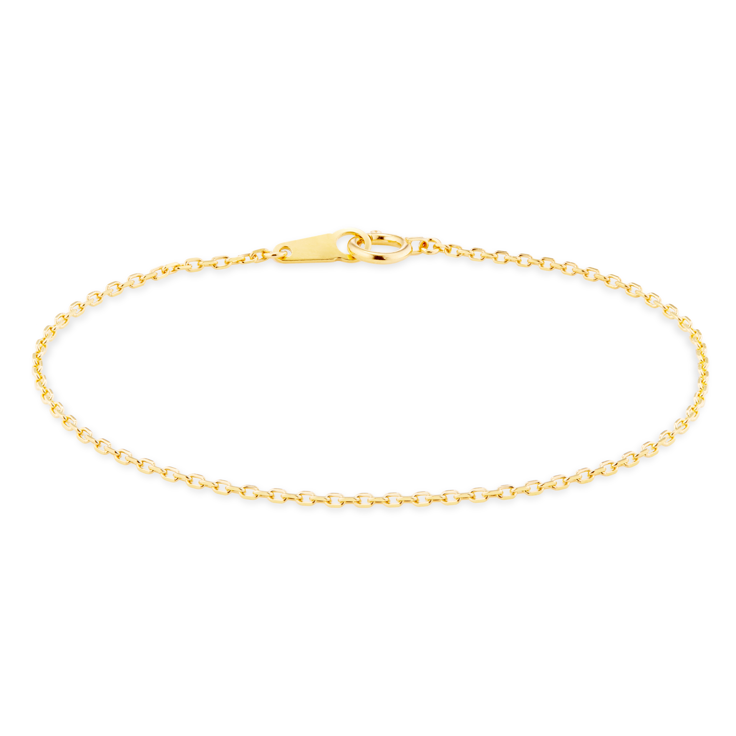 Diamond Cut Cable Chain Bracelet Gold