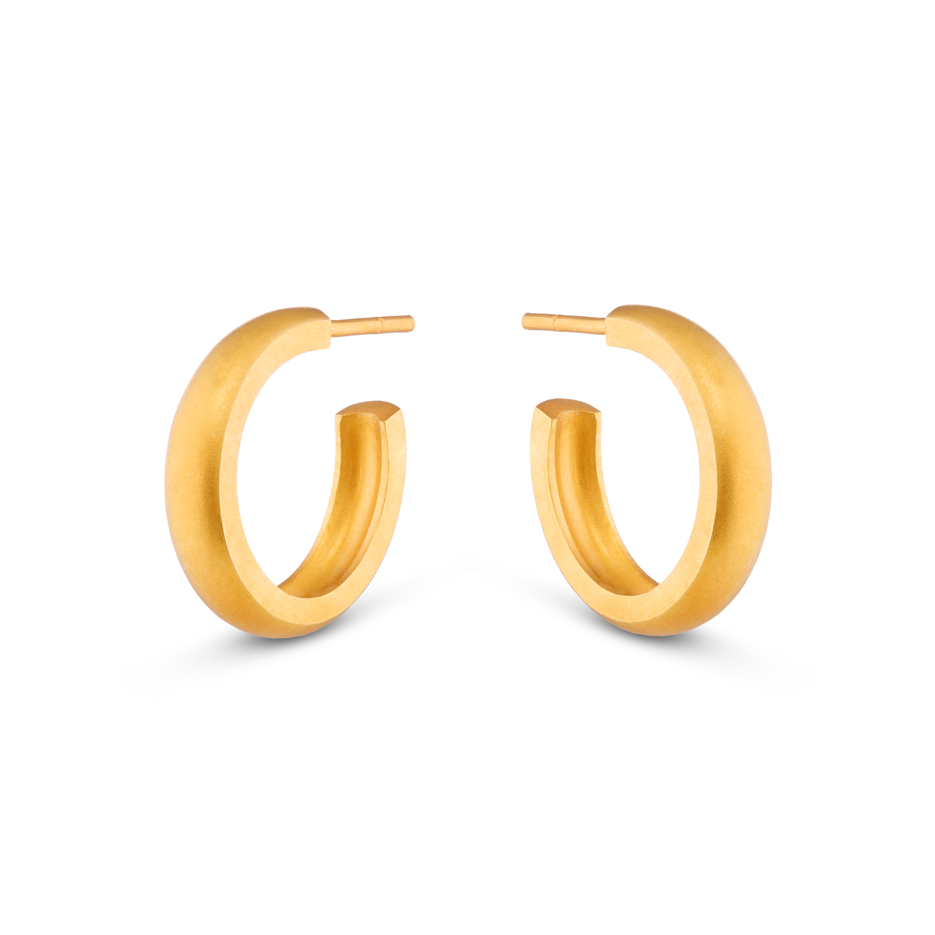 Shop Gold Earrings Medium Dome Hoop Earrings