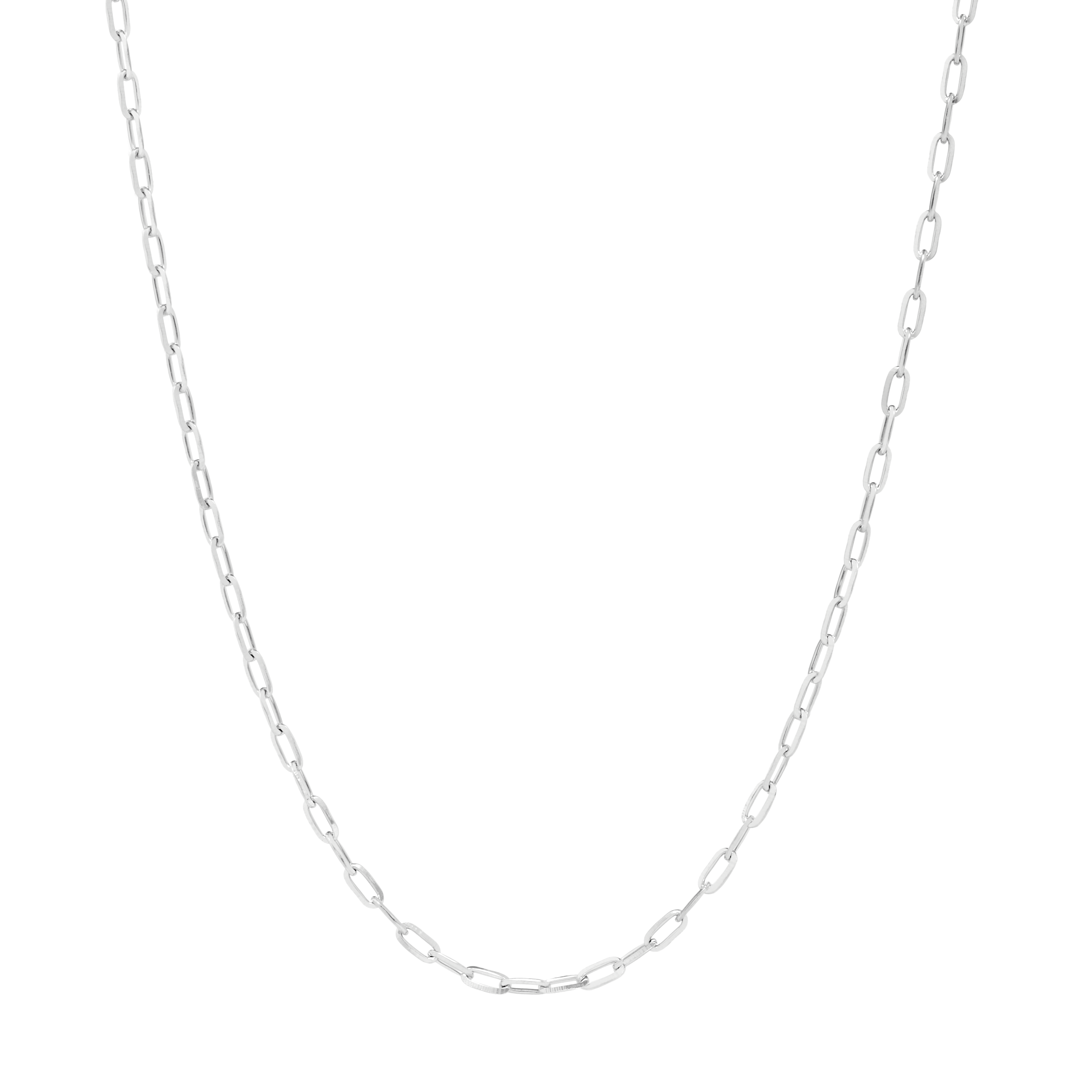 Cable Chain Necklace Platinum