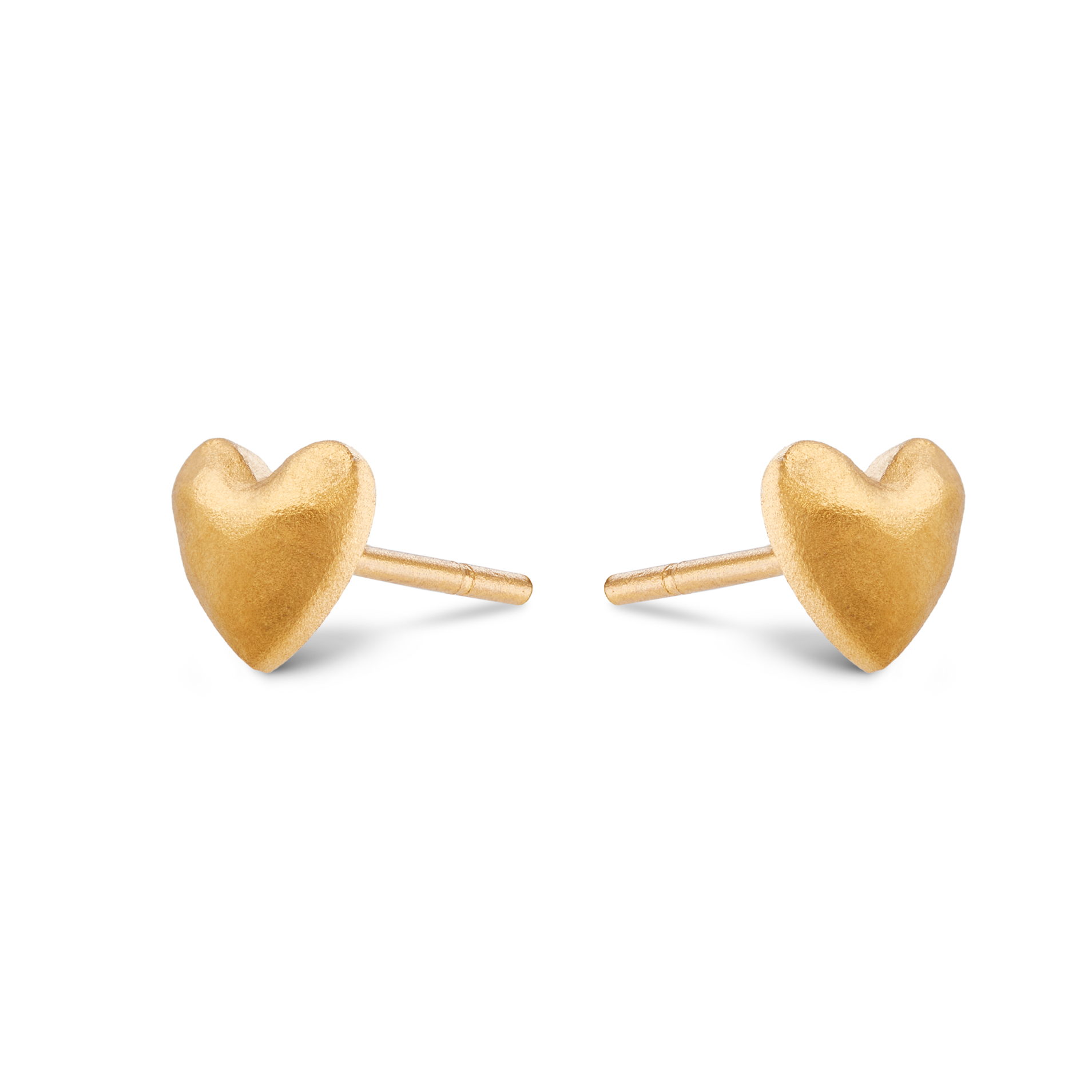 Heart Stud Earrings Gold