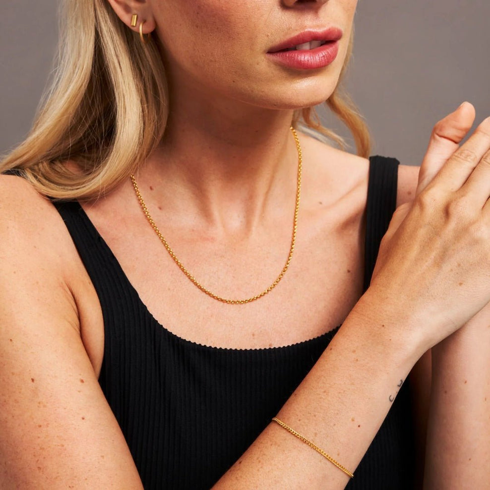 Shop Rolo Chain Necklace - Gold 24k | 7879