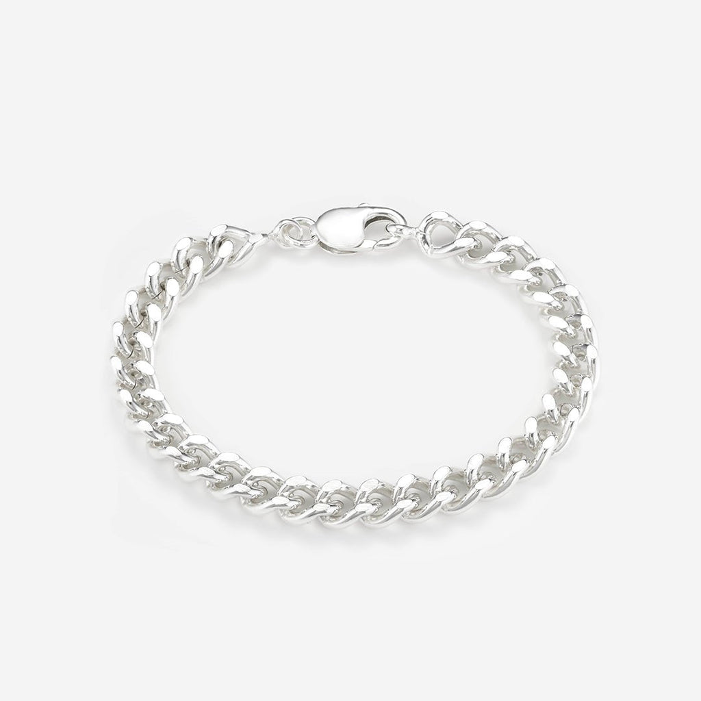 Shop Wide Filed Curb Chain Bracelet Silver 7879